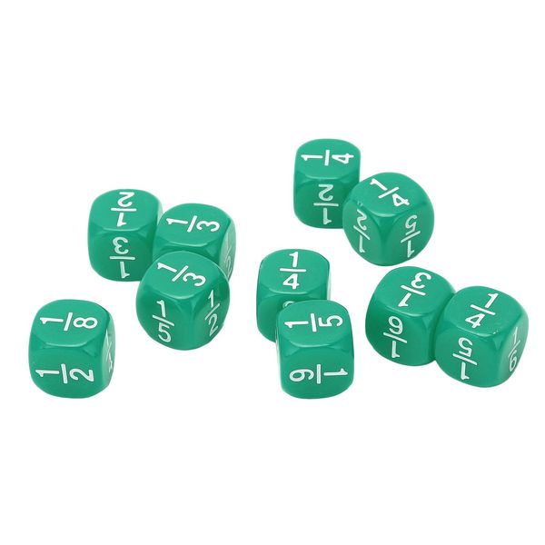 Dadi Di Frazione, Set Di Dadi Di Frazione, Set Di Dadi Di Frazione, Dadi Di Frazione Matematica, Dadi Multisfaccettati, Accessori Di Gioco-image