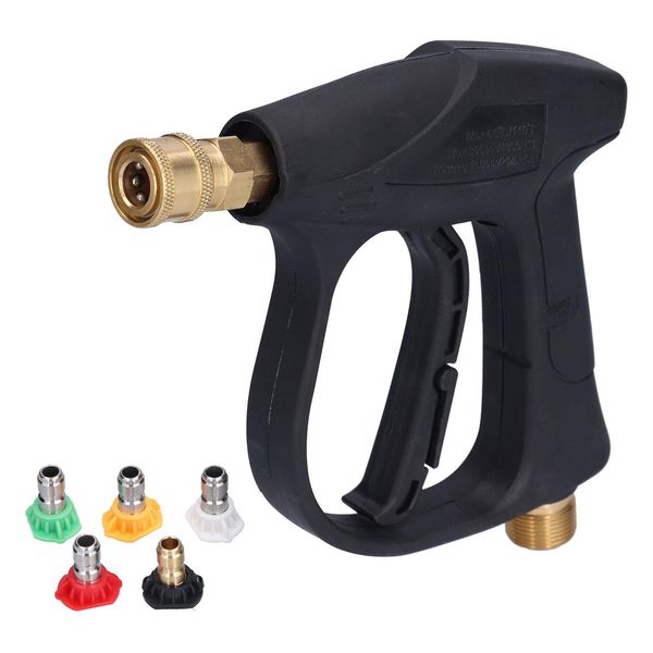 Pistola A Pressione, Idropulitrice, 1/4 Di Pollice M22, 3000 Psi Con 5 Ugelli Per Uso Domestico-image