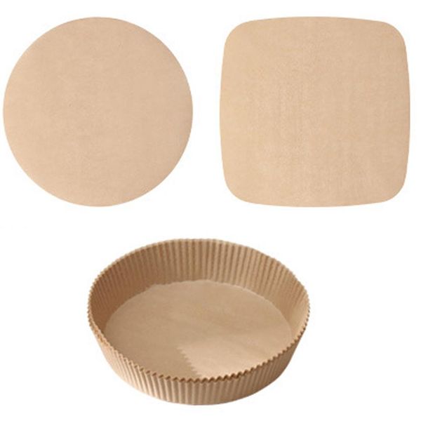 130 Pezzi Di Carta Per Friggitrice, Tappetini Di Carta Da Forno, Carta Oleata In Silicone Resistente All'olio, Accessori Da Forno Per Friggitrice Da Cucina-image