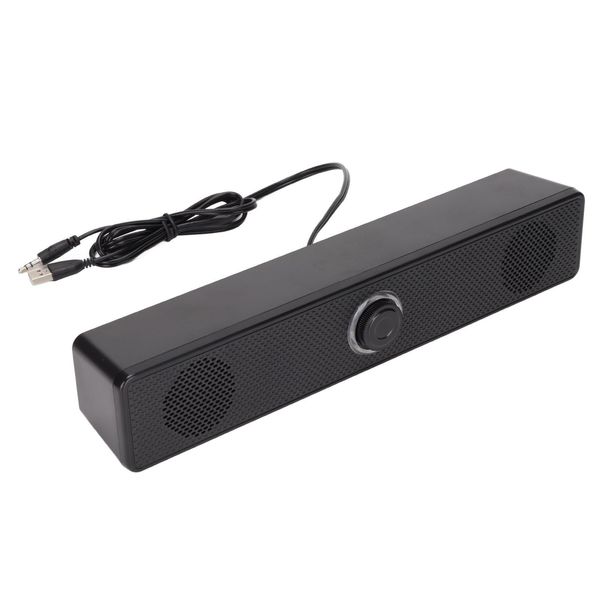 Altoparlante Per Computer E 350TS, Ingresso Da 3,5 Mm, Soundbar Per Computer Cablata Alimentata Via Usb Con Controllo Del Volume Per Pc Desktop, Laptop, Tablet-image