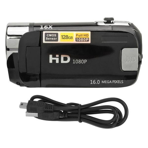 Videocamera Digitale D90 1080P 16MP Schermo Rotante Da 2,4 Pollici Zoom 16X Videoregistratore Hd Con Luce Di Riempimento-image