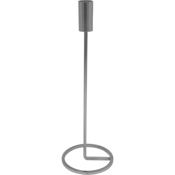 H&S Decoration | Portacandele - Portacandele - Colore Argento - 31 Cm - Glamour - 1 Pezzo-image