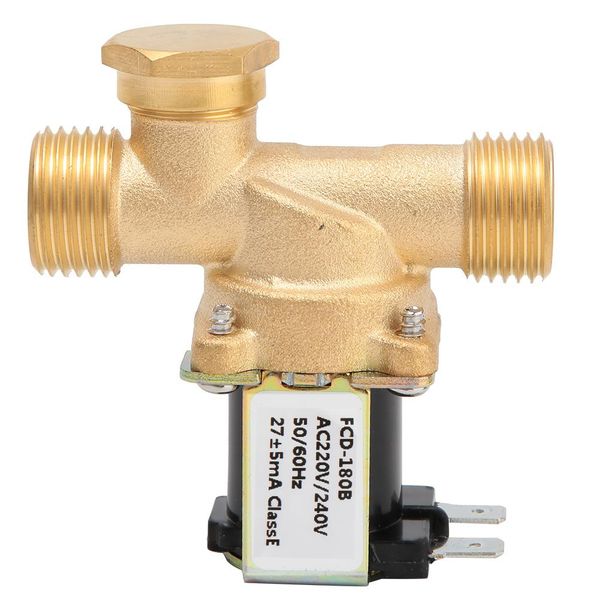 Valvola A Solenoide, Valvola A Solenoide In Ottone, Valvola Elettromagnetica, Valvola A Solenoide Normalmente Chiusa, Valvola A Solenoide G1/2-image