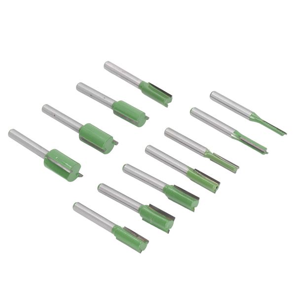 Set Di Punte Per Fresa, Punte Per Fresa Diritte, Punta Per Fresa Con Gambo Da 6 Mm, Punta Diritta A Doppia Elica, Punta Per Fresa Di Rifinitura, Punte Per Fresa In Carburo Di Tungsteno-image