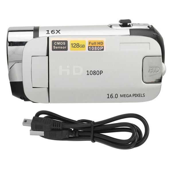 Videocamera Digitale D90 1080P 16MP Schermo Rotante Da 2,4 Pollici Zoom 16X Videoregistratore Hd Con Luce Di Riempimento-image