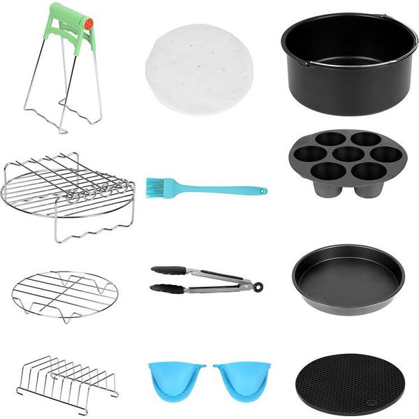 Tolletour Accessori Per Friggitrice Ad Aria Calda, Set Di 12 Pezzi Di Accessori Per Friggitrici Ad Aria Per Friggitrice Ad Aria4.0Qt-8Qt-image