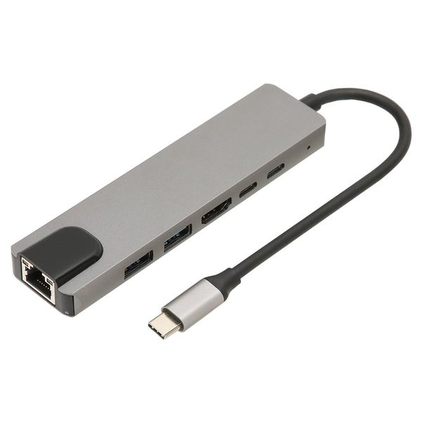 Hub Di Tipo C A Hdtv, Hub Ethernet Usb C, Hub Ethernet Usb C, Adattatore Multiporta Usb C, Adattatore Ethernet Usb C, Hub Usb C-image