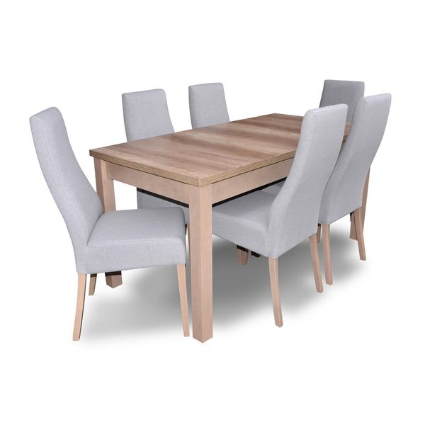 Set Completo Per Sala Da Pranzo Tavolo 6X Poltrone Sedie Set Da Pranzo Di Lusso 7 Pezzi.-image