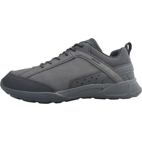 Geox U Claudio A Scarpe Da Uomo Sportive Stringate Nere Casual, Numero Di Scarpe: 43 Eu-image