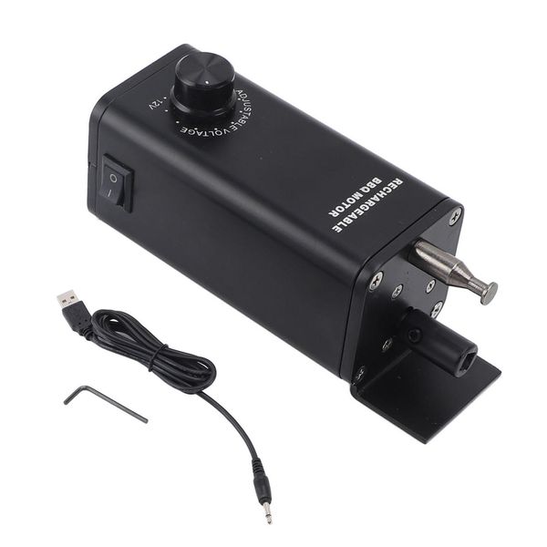 Motore Per Girarrosto, In Lega Di Alluminio, 10 W, Da 3 A 12 V, Regolabile, Ricaricabile, Corrente Continua, Motore Elettrico Per Grill, Ricambio Per Grill Universali-image