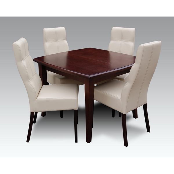 Lusso Set Sala Da Pranzo 5Pcs Legno Marrone Mobili 4Xsedie Tavolo Stile Moderno Nuovo-image