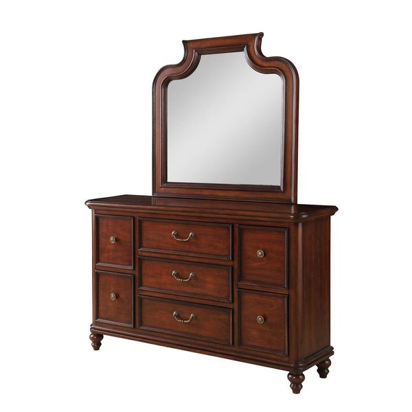 Cassettiera Credenza Cassettiere Credenze Soggiorno Credenza Moderna Specchio 2 Pezzi.-image