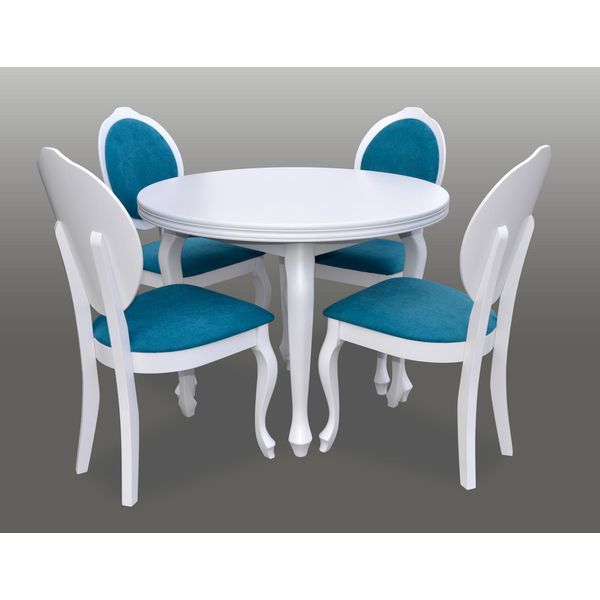 Tavolo Da Pranzo + 4 Sedie Set Sala Da Pranzo Gruppo Da Pranzo Classico Tavolo 5Pcs Set Sedia Nuovo-image
