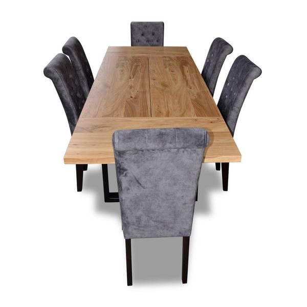 Tavolo Da Pranzo Moderno In Legno Set Sala Da Pranzo 6X Sedie Set 7 Pezzi Nuovo-image
