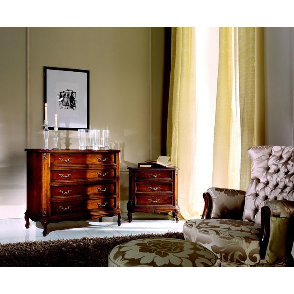 Mobili Di Design Stile Barocco Grande Cassettiera Marrone Lusso Legno Mobili Italiani Nuovo-image