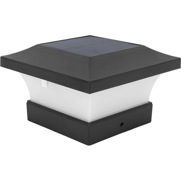 Lampada Solare Del Capitale, Luci Solari Del Cappuccio Del Palo, Luce Quadrata Del Recinto, Luci Solari All'aperto Del Cappuccio Del Palo, Luce Solare Del Palo Del Recinto, Cappuccio Del Recinto Della Coperta Del Led-image