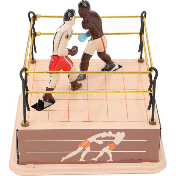 Giocattolo Da Boxe A Orologeria, Giocattolo Da Boxe A Vento, Ring Da Boxe A Orologeria, Giocattolo Da Tavolo Da Boxe, Giocattolo Da Boxe Decorativo, Giocattolo A Orologeria, Anello Da Boxe Giocattolo In Latta-image