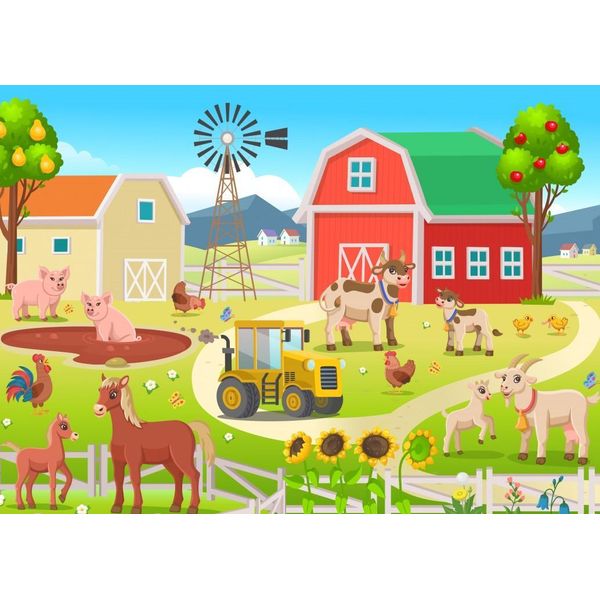 Puzzle Bluebird Legespiel Animali Della Fattoria - 24 Pezzi Kinderpuzzle-image