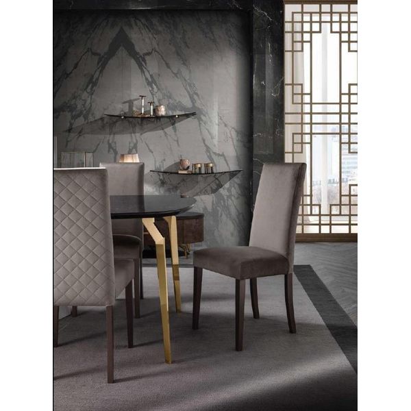 Sedia Sedia Da Pranzo Sedia 1 Posto Poltrona Arredo Di Lusso Design Sedie Tessuto Nuovo-image