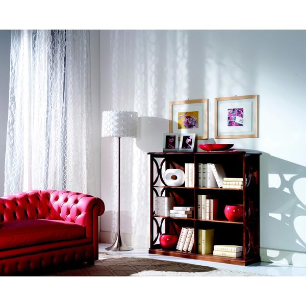Armadi Di Lusso Di Design Libreria Marrone Legno Classico Mobili Italiani Nuovo-image