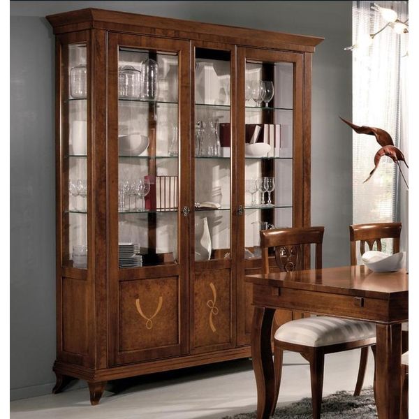 Vetrina Mobili Soggiorno Credenza Vetrine In Legno Massiccio Vetrine In Vetro Vetrine In Vero Legno-image