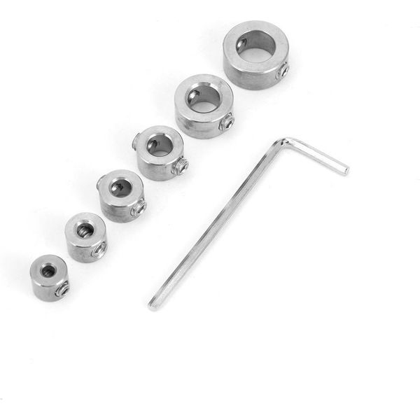 Set Di Collari Per Bit Di Arresto Di Profondità, Anello Di Limitazione Della Foratura Mandrino Per Albero A Tasselli, Collare Di Arresto Di Profondità Del Bit Di Foratura, Anello Di Limitazione Della Foratura, Collare Di Arresto Di Profondità In Acciaio Inossidabile-image