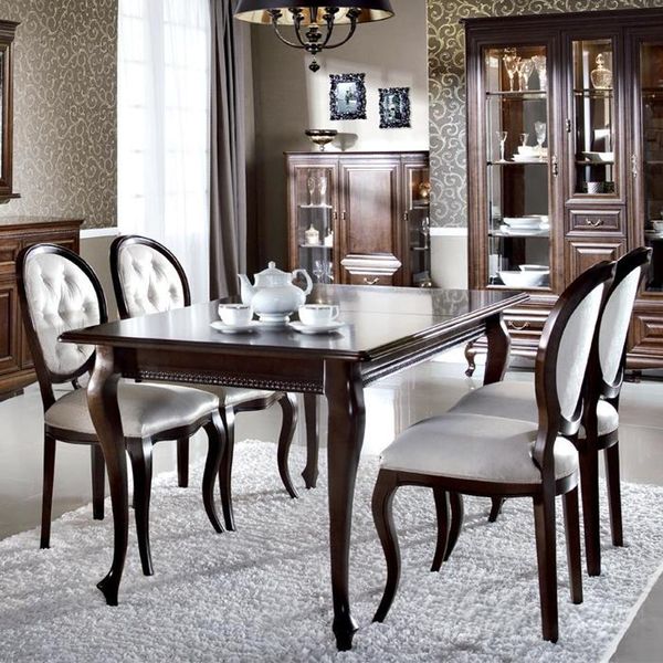 Tavolo Da Pranzo Mobili 4X Sedie Gruppo Design Sala Da Pranzo Set Legno-image