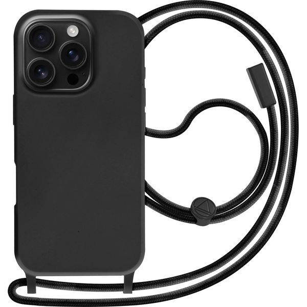 Avizar, Custodia Semirigida A Catena Soft Touch Per Apple Iphone 16 Pro, Nero-image