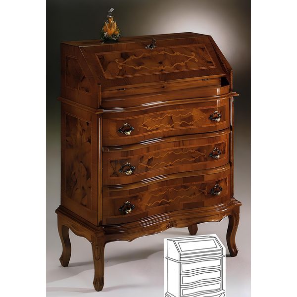 Cassettiera Di Lusso Armadio Credenza Mobili Stile Antico Legno Nuovo-image