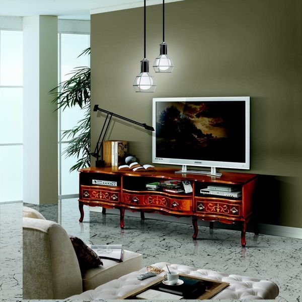 Credenza Tv Bassa Lunga Mobile Rtv Mobili Italiani Soggiorno Mobili In Legno-image
