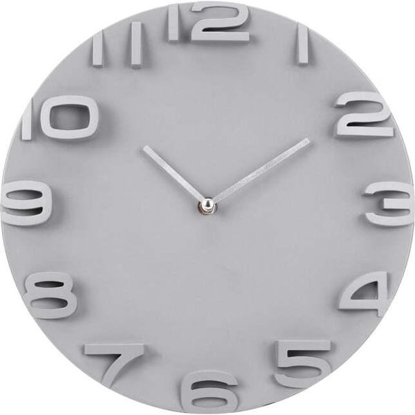 Orologio Da Parete Sensahome Santiago - Orologio Moderno Rotondo Con Numeri - Ø30 Cm - Grigio-image