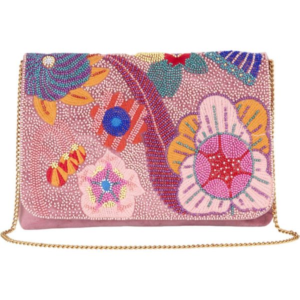 Oilily Borsa A Tracolla Steve Shoulder Bag Embroidery Lilas Rosa Antico-image