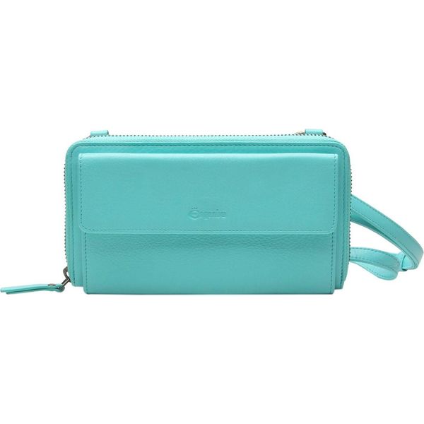 Esquire Pelle Portafoglio Borsa Per Cellulare Peru Phone Wallet Bag Turquoise Turchese-image