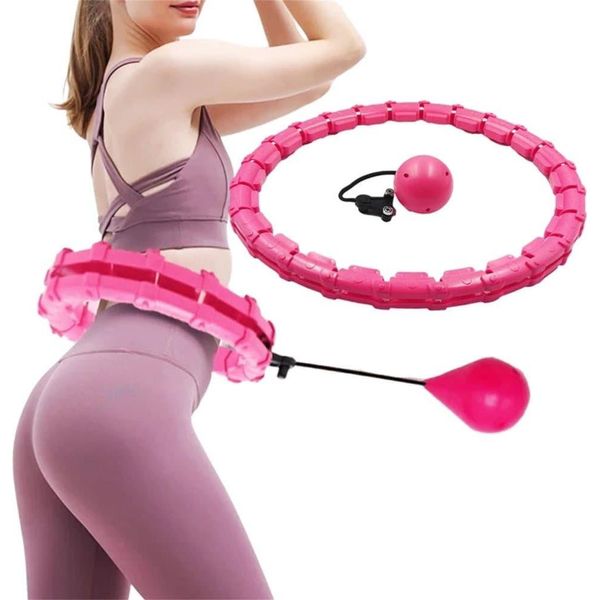 Smart Hula Hoop - Hula Hoop Per Il Fitness (Regolabile Con Peso) - Rosa-image