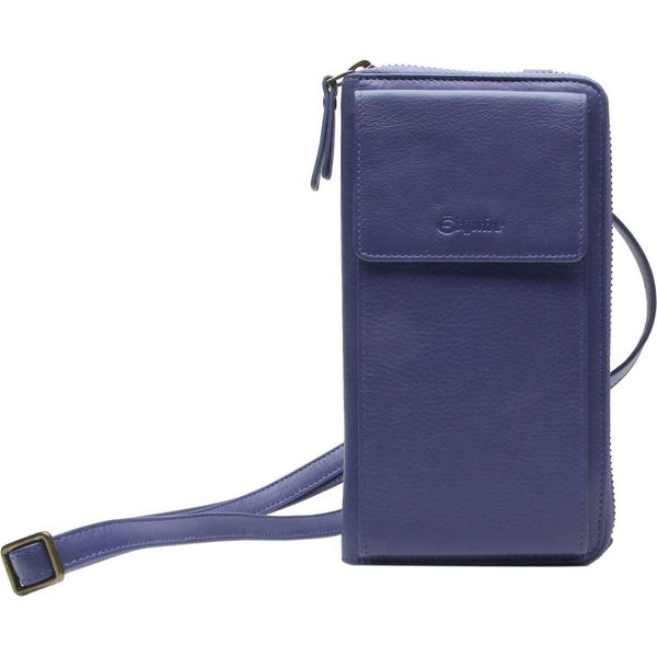 Esquire Pelle Portafoglio Borsa Per Cellulare Peru Phone Wallet Bag Night Blue-image