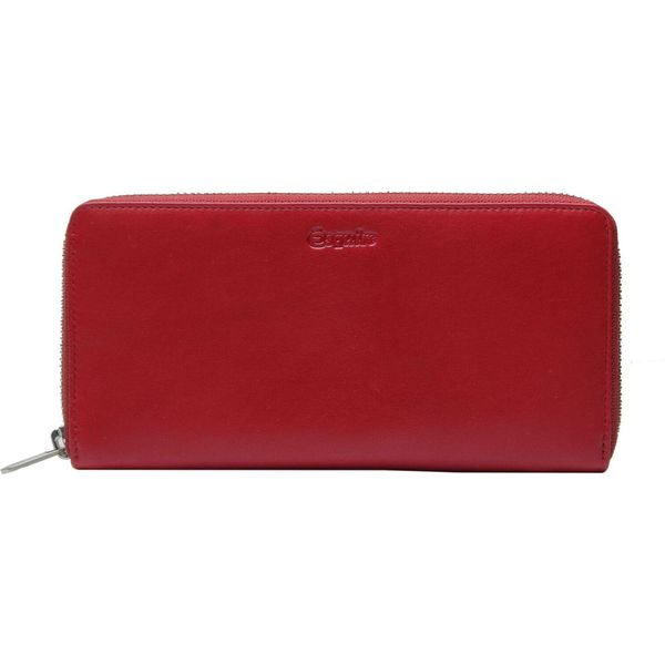 Esquire Pelle Portafoglio Viktoria Zip Around Wallet Red Rosso Scuro-image