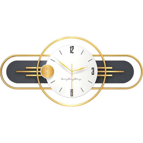 Sensahome Orologio Da Parete Shanghai - Orologio In Oro - Design Esclusivo - Orologio Da Parete Grande - Ø38 Cm - Nero/Oro-image
