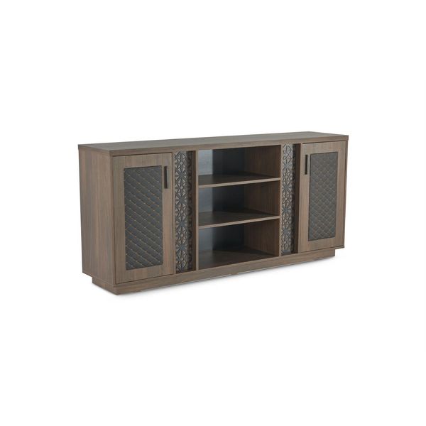 Credenza Per Archivio Marrone Nero Moderno Bicolore Design Moderno-image