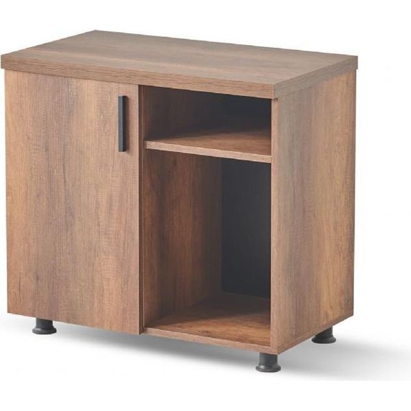 Cassettiera Studio Marrone Unicolore Forma Rettangolare Design Moderno-image