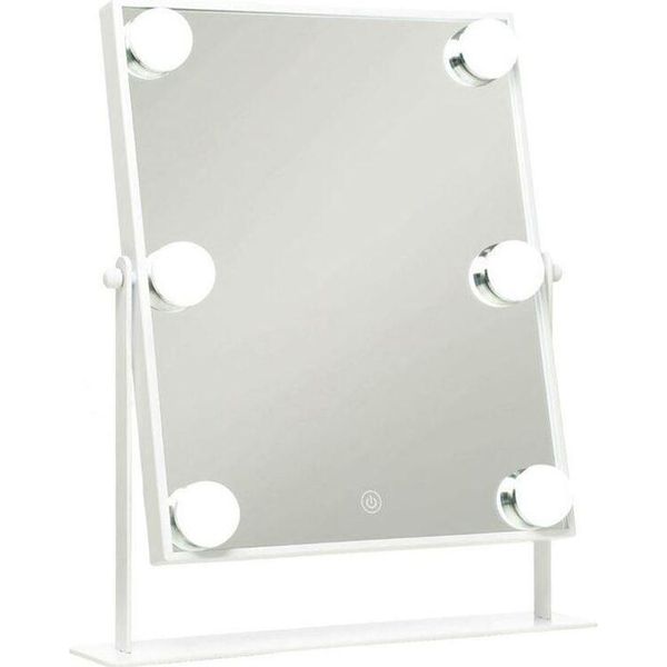 Specchio Da Trucco Uniq Xl Hollywood Con 6 Luci Led E Funzione Touch - Bianco-image