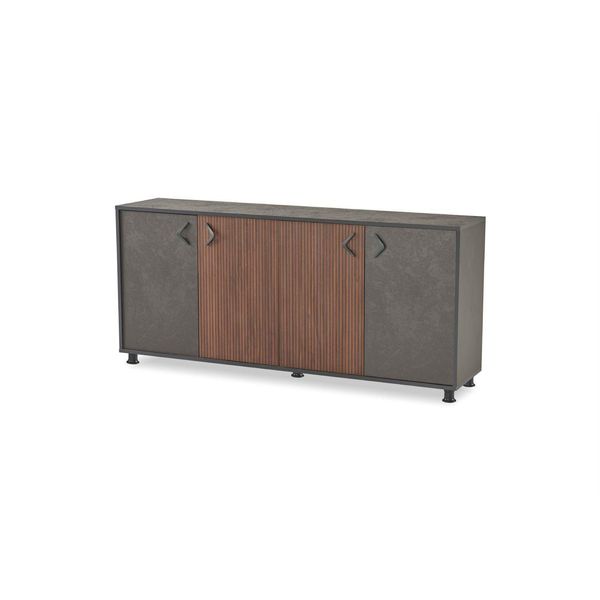 Credenza Grigio-Marrone Mobili Da Studio Di Lusso Credenza Da Ufficio Edie-image