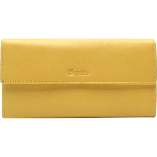 Esquire Pelle Portafoglio Viktoria Ladies Long Wallet Yellow Giallo-image