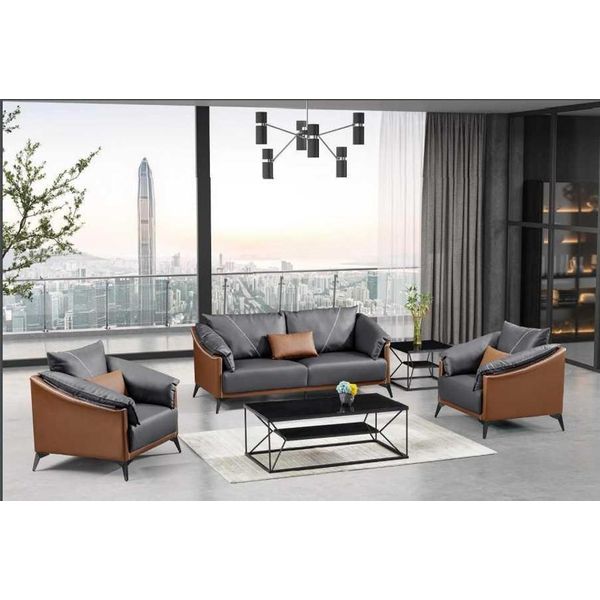 Set Completo Moderno Di Divani 3 1 1 Posti In Legno Design Soggiorno-image