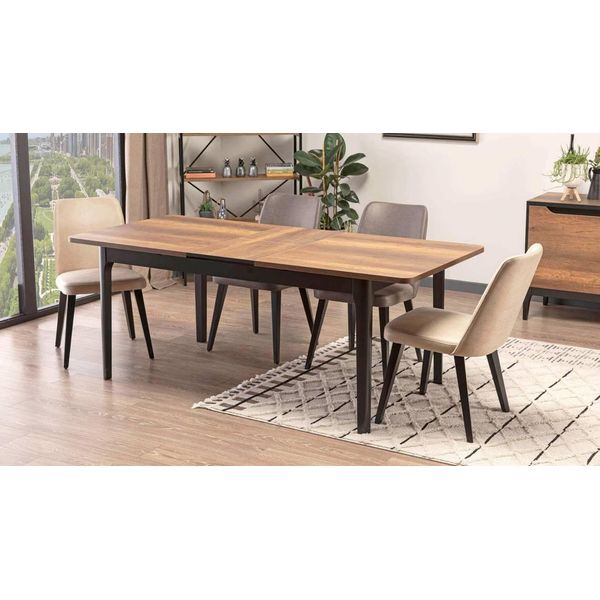 Set Da Pranzo Set Da Sala Da Pranzo 5 Pezzi Tavolo Da Pranzo + 4X Sedie Mobili In Legno Arredamento Di Lusso-image