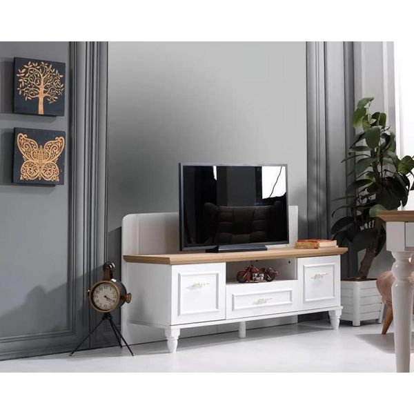 Porta Tv Bianco Soggiorno Mobili In Legno Mobili Tv Di Lusso Design Moderno-image