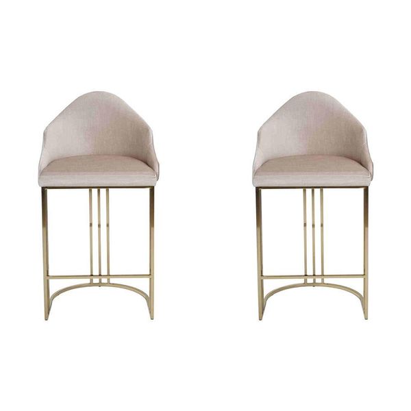 Lusso Tavolo Da Pranzo 2X Sedie Beige Poltrona Mobili Imbottiti Sedie-image