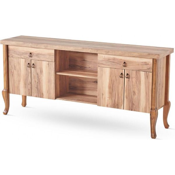 Credenza Marrone Spazio Di Archiviazione Studio Soggiorno Rettangolare Classico-image