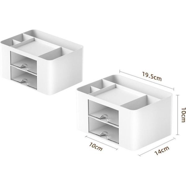 Organizzatore Per Scrivania Con Cassetti, Bianco-image