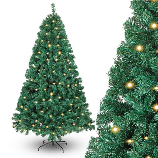 Jayseuw Albero Di Natale Artificiale 210Cm Albero Di Natale Artificiale Con Illuminazione Led Albero Di Natale Per La Decorazione Di Natale-image