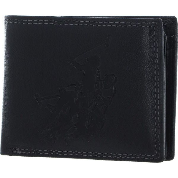 U.S. Polo Assn. Portafoglio American Horiz Wallet Leather Black Nero-image